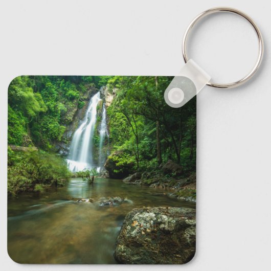 Waterval | Tamnung Waterfall, Phuket Thailand Sleutelhanger (Achterkant)