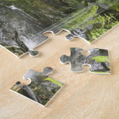 Waterval, Temperate regenwoud, Nieuw-Zeeland. Legpuzzel (Zijkant)