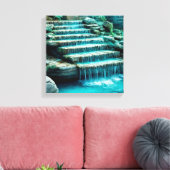 Waterval trappen Canvas muurkunst Afdruk (Insitu (Woonkamer))