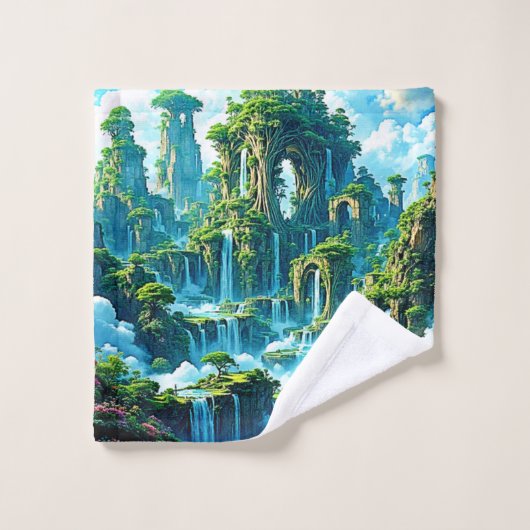 Waterval Tree Kingdom Dream Bad Handdoek (Wasdoekje)