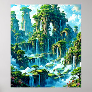 Waterval Tree Kingdom Dream Poster