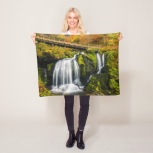 Waterval   Triberg Waterfall, Duitsland Fleece Deken