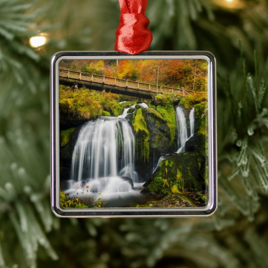 Waterval | Triberg Waterfall, Duitsland Metalen Ornament (Boom)
