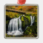 Waterval | Triberg Waterfall, Duitsland Metalen Ornament (Voorkant)