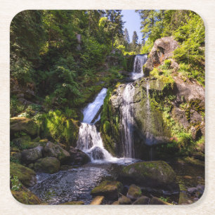 Waterval Triberger Wasserfälle, Duitsland Kartonnen Onderzetters