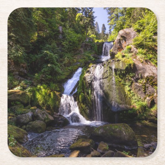 Waterval | Triberger Wasserfälle, Duitsland Kartonnen Onderzetters (Voorkant)