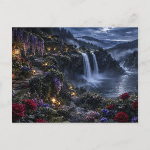 Waterval Tuin Ansichtkaart Briefkaart