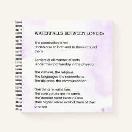 Waterval tussen geliefden Verheffend gedicht Poste Notitieboek