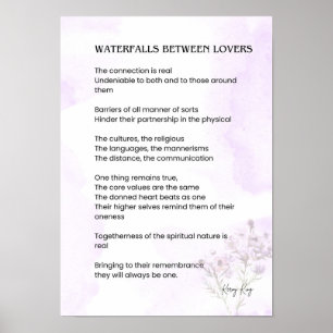 Waterval tussen geliefden Verheffend gedicht Poste Poster