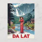 Waterval van Da Lat & Ao Dai Briefkaart (Voorkant)