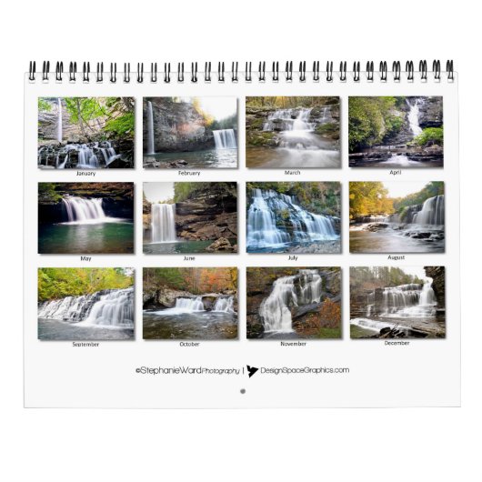 Waterval van de agenda van Tennessee 2018 Kalender (Achterkant)