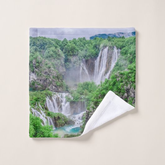 Waterval van de meren van Plitvice Bad Handdoek (Wasdoekje)
