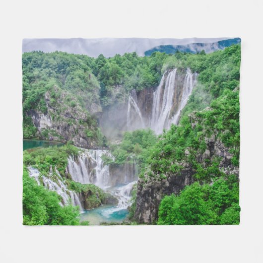 Waterval van de meren van Plitvice Fleece Deken (Voorkant (Horizontaal))
