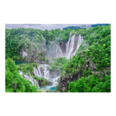 Waterval van de meren van Plitvice Foto Afdruk (Voorkant)