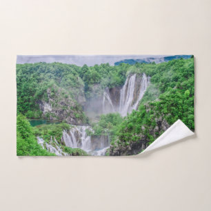 Waterval van de meren van Plitvice Handdoek