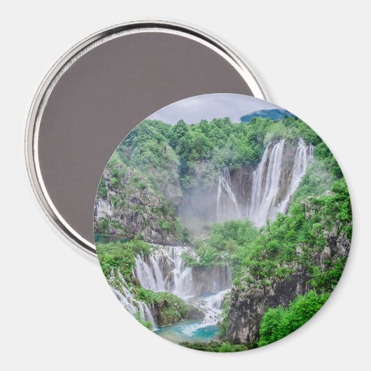 Waterval van de meren van Plitvice Magneet (Voorkant / Achterkant)