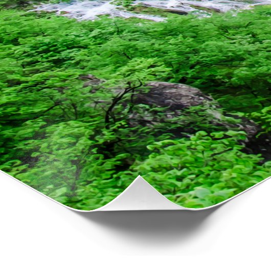 Waterval van de meren van Plitvice Perfect Poster (Hoek)