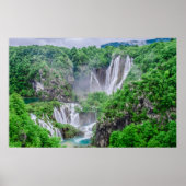 Waterval van de meren van Plitvice Poster (Voorkant)