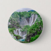 Waterval van de meren van Plitvice Ronde Button 5,7 Cm (Voorkant)