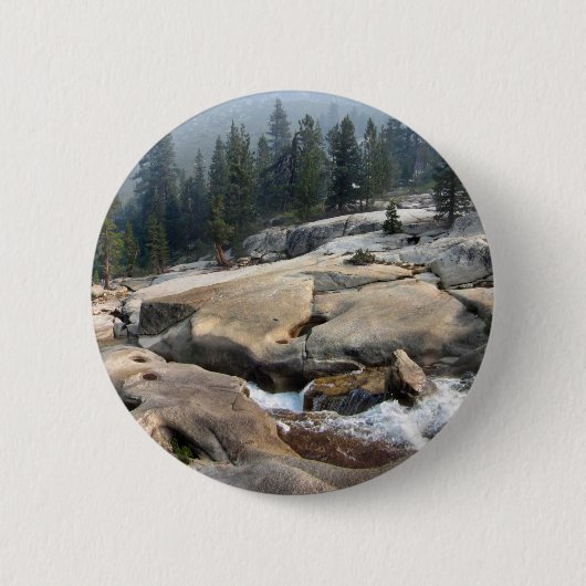 Waterval van de viskreek in de vallei van Cascade Ronde Button 5,7 Cm (Voorkant)