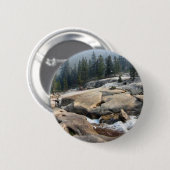 Waterval van de viskreek in de vallei van Cascade Ronde Button 5,7 Cm (Voorkant /achterkant)