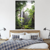 Waterval van de wilde ziel canvas afdruk (Insitu (Slaapkamer))