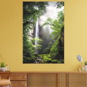 Waterval van de wilde ziel canvas afdruk (Insitu (Woonkamer))