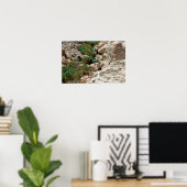 Waterval van Ein Gedi in de woestijn van Judean, I Poster (Thuiskantoor)