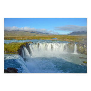 Waterval van Godafoss, IJsland Foto Afdruk