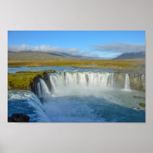 Waterval van Godafoss, IJsland Poster (Voorkant)