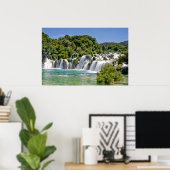 Waterval van het nationale park Krka in Kroatië in Poster (Thuiskantoor)