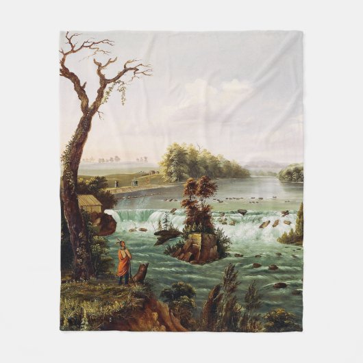 Waterval van Saint Anthony door Henry Lewis Fleece Deken (Voorkant)