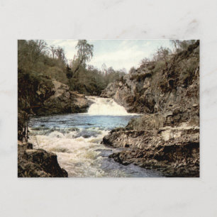 Waterval van Shin Vintage Schotse Waterval Briefkaart
