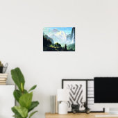 Waterval van Staubbach bij Lauterbrunnen Zwitserla Poster (Thuiskantoor)