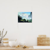 Waterval van Staubbach bij Lauterbrunnen Zwitserla Poster (Keuken)