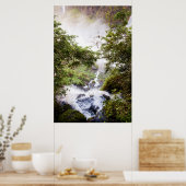 Waterval vanaf boven poster (Keuken)