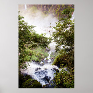 Waterval vanaf boven poster