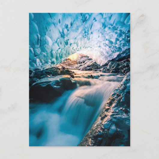 Waterval | Vatnajokull Glacier, Oost-IJsland Briefkaart (Voorkant)