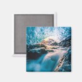 Waterval | Vatnajokull Glacier, Oost-IJsland Magneet (Voorkant / Achterkant)