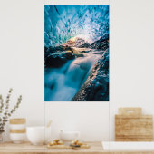 Waterval | Vatnajokull Glacier, Oost-IJsland Poster (Keuken)