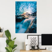 Waterval | Vatnajokull Glacier, Oost-IJsland Poster (Thuiskantoor)