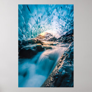 Waterval   Vatnajokull Glacier, Oost-IJsland Poster