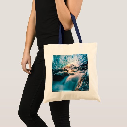 Waterval | Vatnajokull Glacier, Oost-IJsland Tote Bag (Voorkant (product))