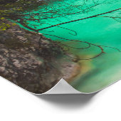 Waterval verbluffend turquoise water meer Jasna, S Poster (Hoek)