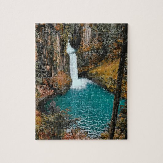 Waterval Verborgen in de Bossen Legpuzzel (Verticaal)