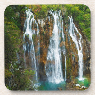 Waterval verhoogd zicht, Kroatië Bier Onderzetter