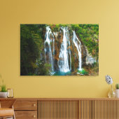 Waterval verhoogd zicht, Kroatië Canvas Afdruk (Insitu (Woonkamer))