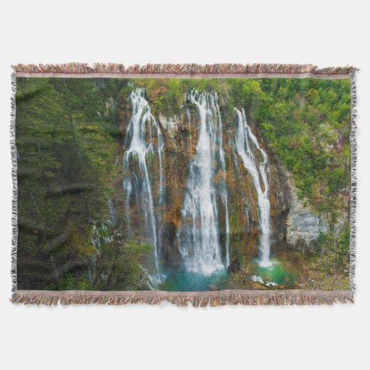 Waterval verhoogd zicht, Kroatië Deken (Voorkant)