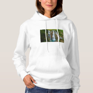 Waterval verhoogd zicht, Kroatië Hoodie