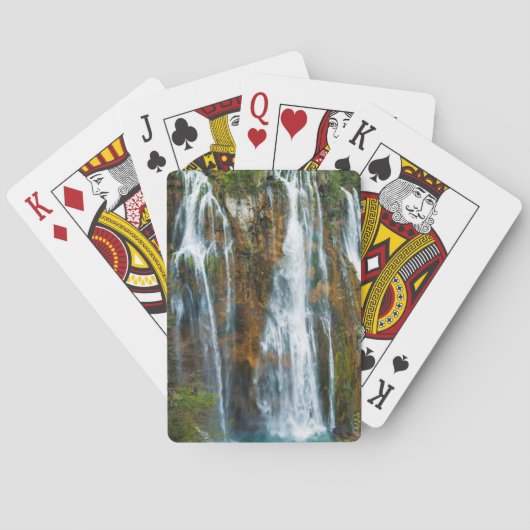 Waterval verhoogd zicht, Kroatië Pokerkaarten (Achterkant)